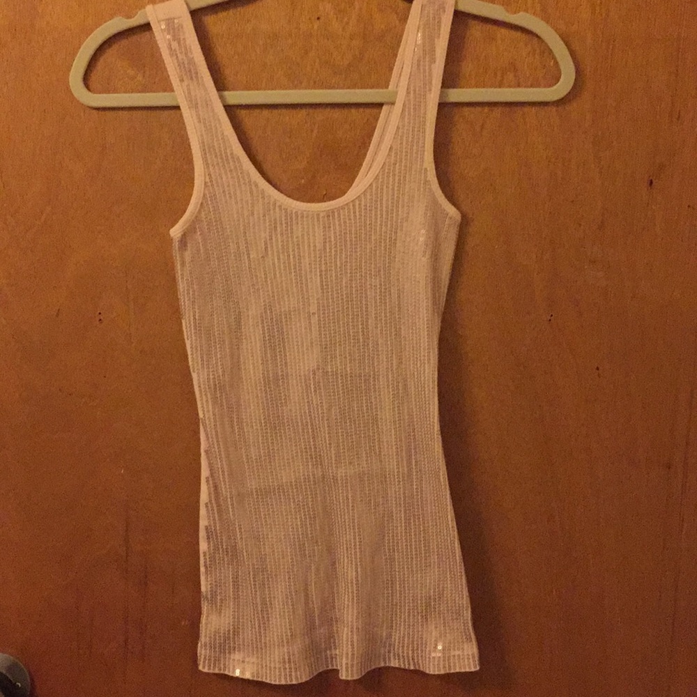 Sequin front tank top